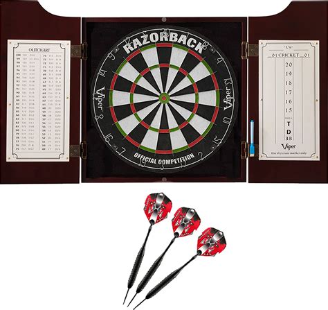 viper hudson sisal bristle steel tip dartboard & cabinet bundle|Viper Mahogany Finish Hudson Sisal Bristle Steel Tip .